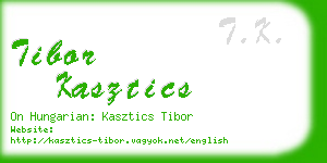 tibor kasztics business card